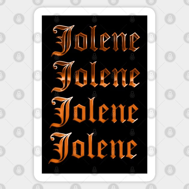 - Jolene - Retro Dolly Lyrics Design Sticker by DankFutura